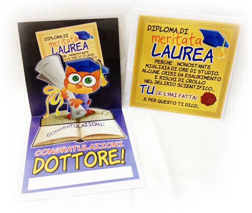 Biglietto auguri pop laurea - auguri, pop-up