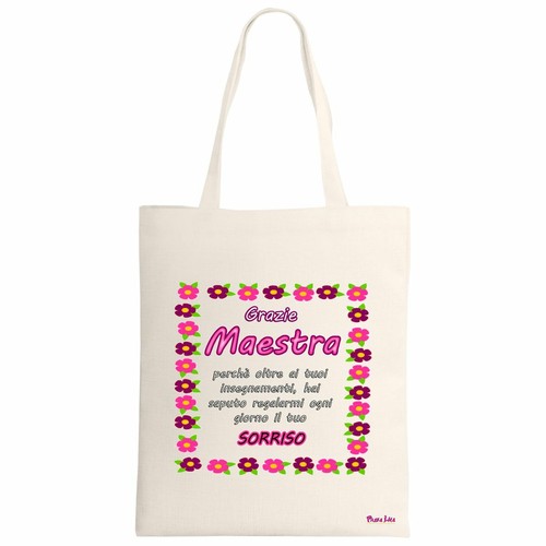 Borsa poliestere 34x39 scritta - 34x39,
