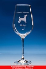 Jack Russell Wine Glass Dog Gift Personalised Engraved Gift For Dog Lover