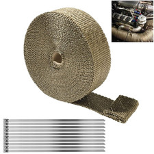 Benda Termica Moto, 5M Nastro Termico Lsolante, Benda Termica per Scarico Marmit