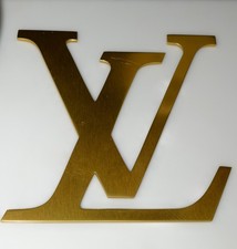Insegna Pubblicitaria Vintage Louis Vuitton LV Trade Store Espositore