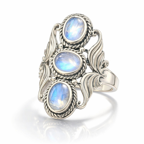 Anello pietra luna argento - anello,