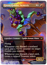 MTG Green Goblin, Nemesis (Borderless Foil) Marvel's Spider-Man 23 quasi nuovo