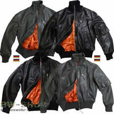 GIACCA AVIATORE ORIGINALE ESERCITO TEDESCO NUOVA BW GIACCA PILOTA GIACCA IN PELLE GRIGIA E NERA