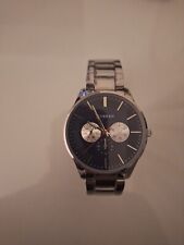 OROLOGIO da Uomo  E 2 Occhiali Da Sole Cronografo Acciaio Quadrante Blu Elegante