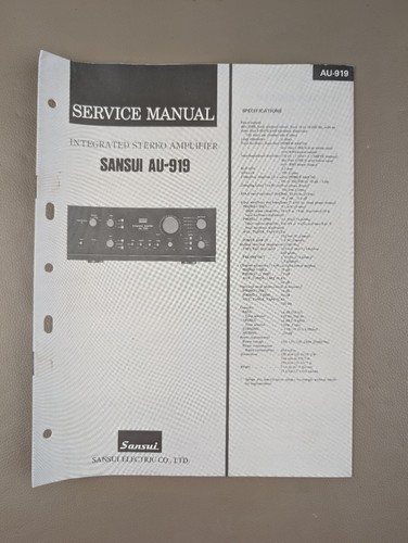 Sansui 919 amplificatore - sansui, au-919