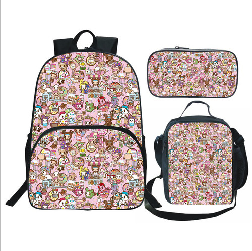3pcs tokidoki logo backpack - 3pcs,