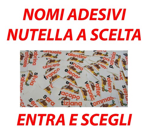 Nomi adesivi nutella - adesivi, e