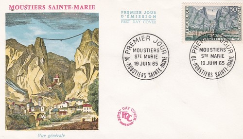 France 1965 fdc - france, moustiers