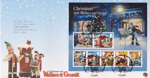 Fdc 2010 natale miniatura - gb,