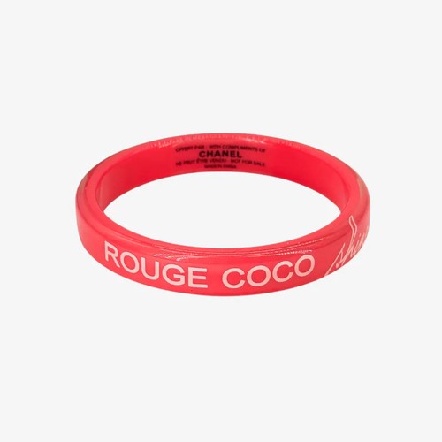 Bracciale chanel rosa acrilico - bracciale,