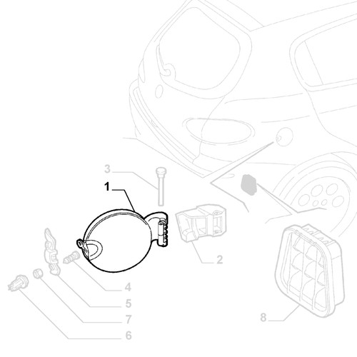 Flap riempimento carburante - riempimento,