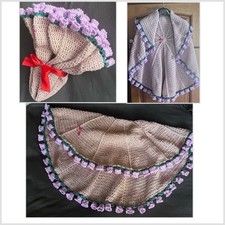 Mantellina bouquet,fiori