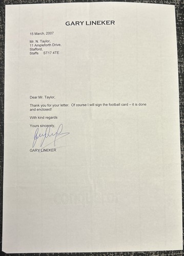 Lettera ufficiale firmata