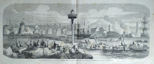 Veduta antica porto - antica, livorno