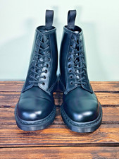 Dr Martens The Original 1460 stivali mono neri 8 occhielli taglia UK 9,5 (149)
