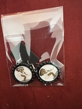 1" Bottle Cap Image Earrings ~
