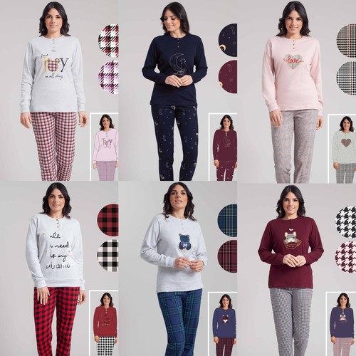 Pigiama donna caldo - pigiama,