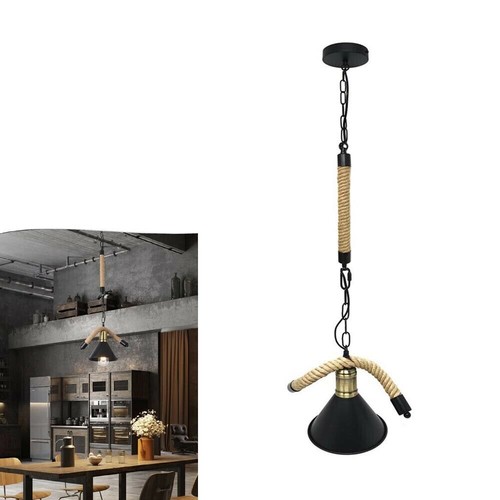 Lampadario corda canapa - lampadario,