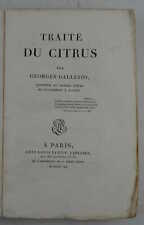 GALLESIO GIORGIO. Traité du Citrus... 1811