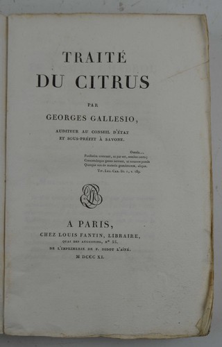 Gallesio giorgio traité du - gallesio,