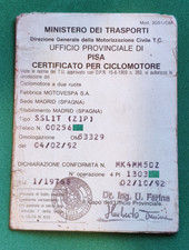 LIBRETTO ORIGINALE CERTIFICATO