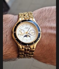 Citizen Quartz dorato con calendario completo e fasi lunari – funzionante e in o