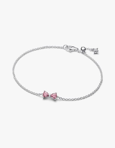 Bracciale pandora rosa - bracciale, fiocco