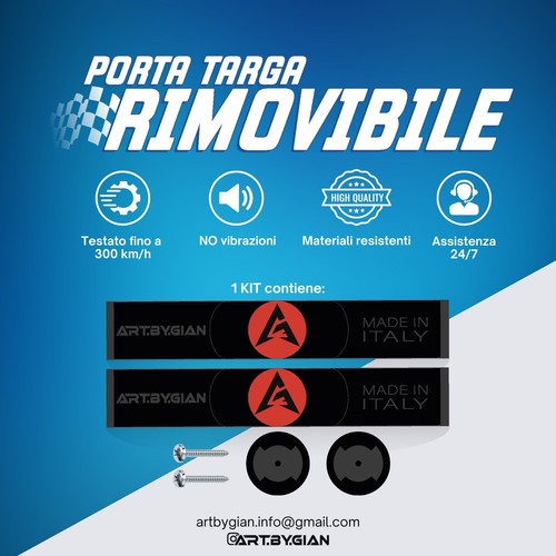 Porta targa auto - , rimovibile