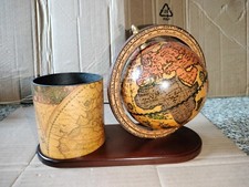 Bel Contenitore Da Ufficio Scrivania Porta Penne Con Mappamondo Made in Italy