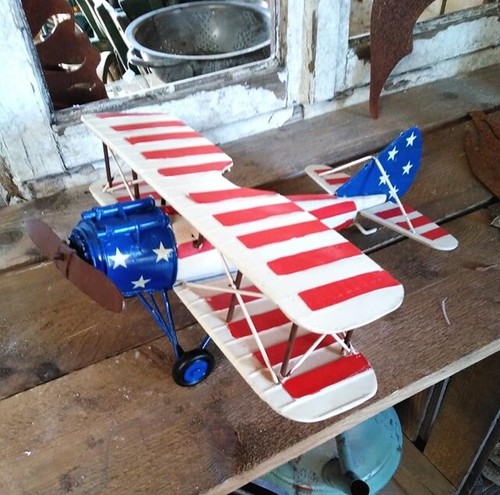 Modello aereo biplano vintage - aereo,