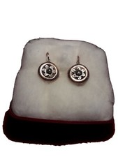 Orecchini Antichi Bella Lavorazione Oro Basso Titolo Peso Gr 2 Con Perline 