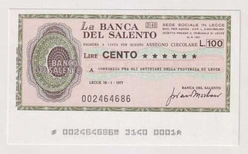 Miniassegni banca del - miniassegni,