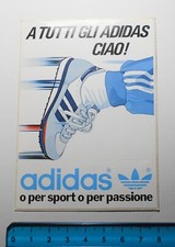 ADESIVO STICKER AUTOCOLLANT AUFKLEBER VINTAGE ORIGINAL ADIDAS A TUTTI CIAO!