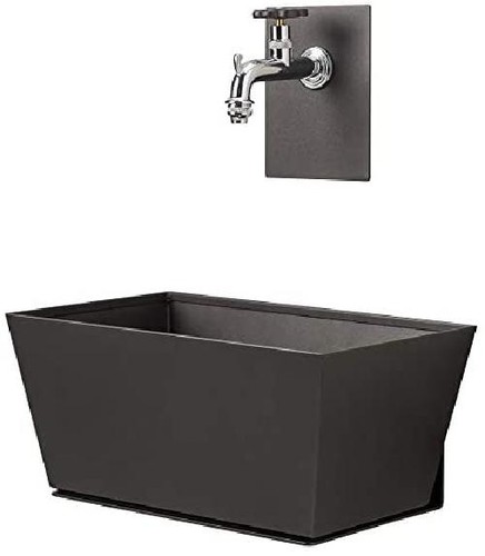 Fontana parete con vasca - parete,