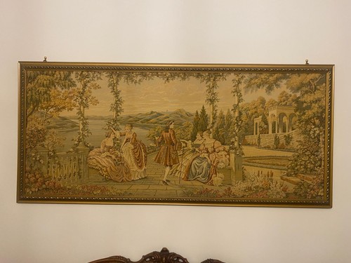 Arazzo parete antico con - arazzo,