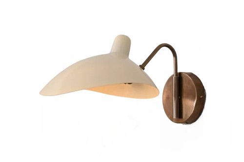 Lampada parete curva con - lampada,