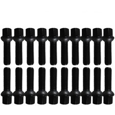 20 Bulloni per ruote nero spherique M14x1,5 55mm per Audi Mercedes-Benz