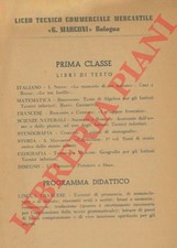 Liceo Tecnico Commerciale "G. Marconi". Bologna - Libri di testo e Programma di