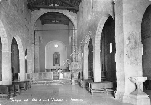 Cartolina barga duomo interno - barga,