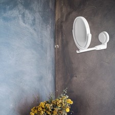  Specchio Vanità da Parete Pieghevole Trucco Bagno Rotondo Pieghevole