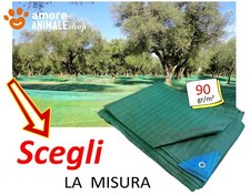 RETE Telo per RACCOLTA OLIVE → 90 gr/m² Reti ANTISPINA Rinforzate CON OCCHIELLI