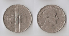 Italy 2 lire 1925 Vittorio