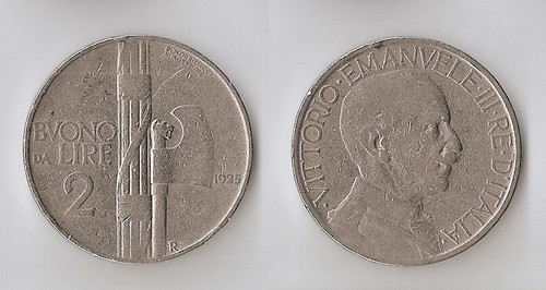 Italy lire 1925 vittorio - italy,