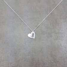 Collana Cuore Pit Bull Cane Placcato Argento Confezione Regalo Razza Canina Pet Love Animale