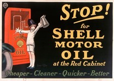 Olio motore vintage Shell arte