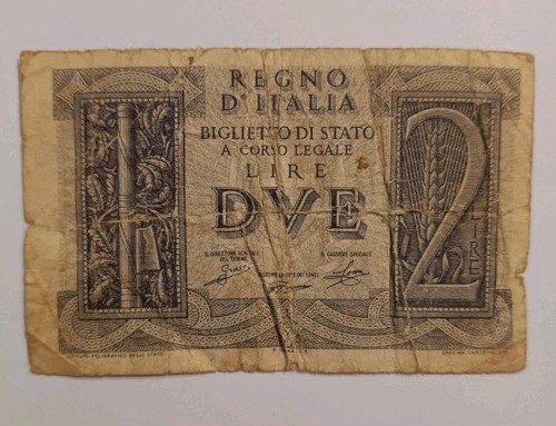 Banconota lire emissione - di, 2
