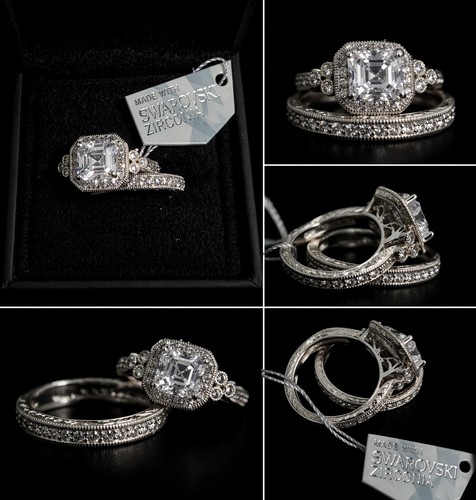 Anello diamonique argento - anello,