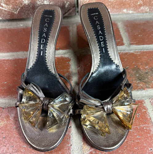 Vintage casadei bronzo pelle - casadei,
