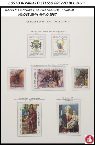 1987 smom francobollo nuovi - francobollo, di